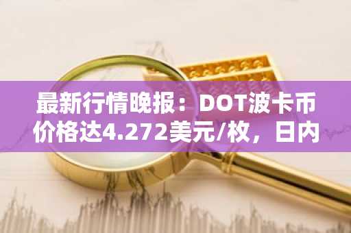 最新行情晚报：DOT波卡币价格达4.272美元/枚，日内跌幅-3.52%