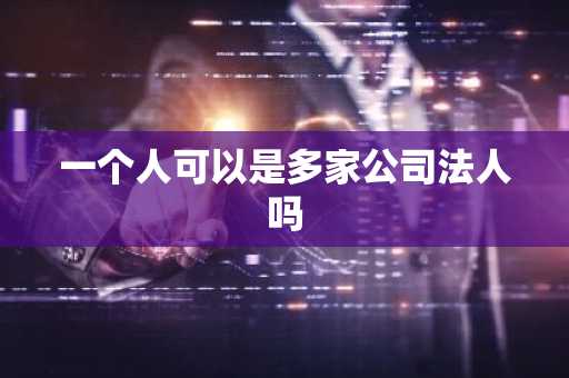 一个人可以是多家公司法人吗