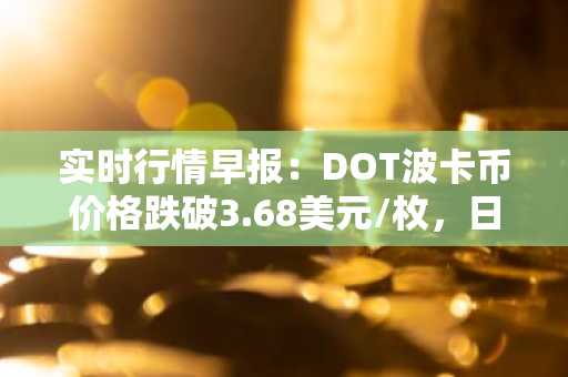 实时行情早报：DOT波卡币价格跌破3.68美元/枚，日内跌-3.77%