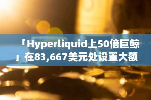 「Hyperliquid上50倍巨鲸」在83,667美元处设置大额做空BTC限价单