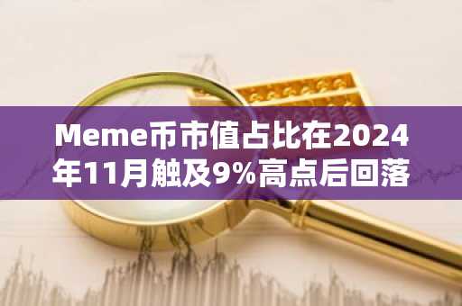 Meme币市值占比在2024年11月触及9%高点后回落至5.67%