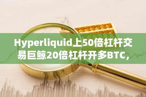 Hyperliquid上50倍杠杆交易巨鲸20倍杠杆开多BTC，开仓价82003.9美元