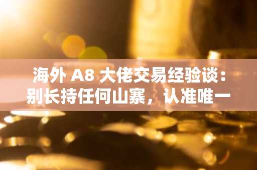 海外 A8 大佬交易经验谈：别长持任何山寨，认准唯一真神 BTC