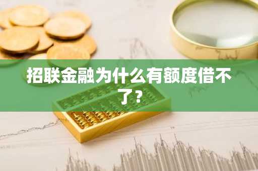 招联金融为什么有额度借不了？