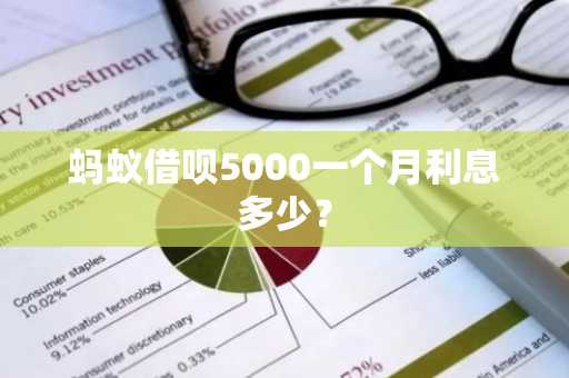 蚂蚁借呗5000一个月利息多少？