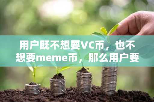 用户既不想要VC币，也不想要meme币，那么用户要什么？