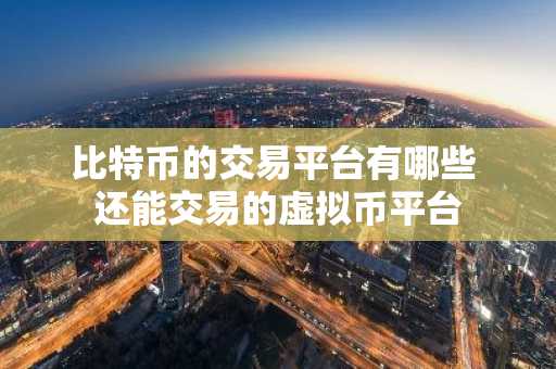 比特币的交易平台有哪些 还能交易的虚拟币平台