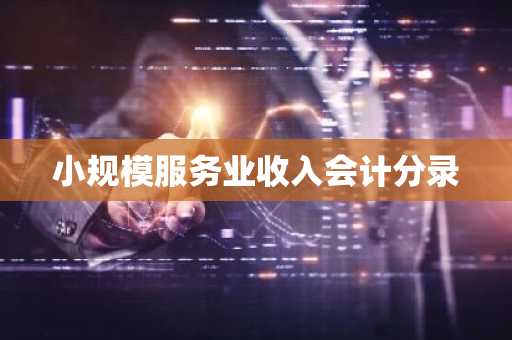 小规模服务业收入会计分录