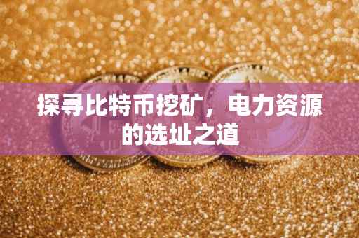 探寻比特币挖矿，电力资源的选址之道