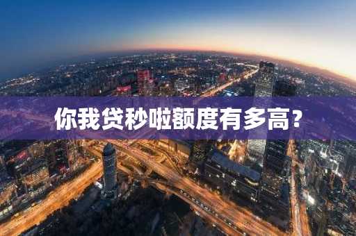 你我贷秒啦额度有多高？