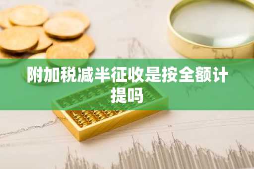 附加税减半征收是按全额计提吗