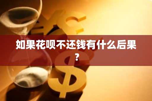 如果花呗不还钱有什么后果？