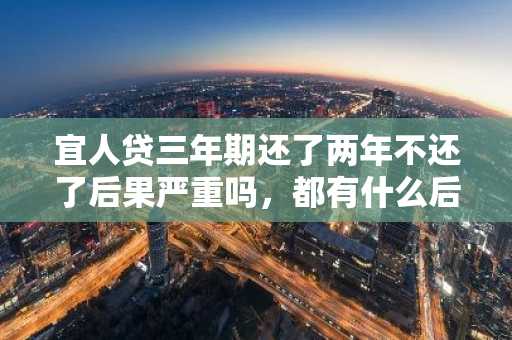 宜人贷三年期还了两年不还了后果严重吗，都有什么后果？