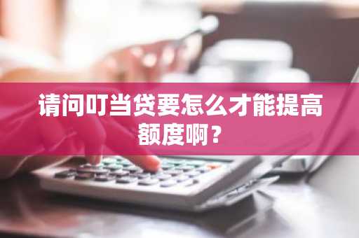 请问叮当贷要怎么才能提高额度啊？
