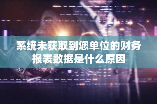系统未获取到您单位的财务报表数据是什么原因