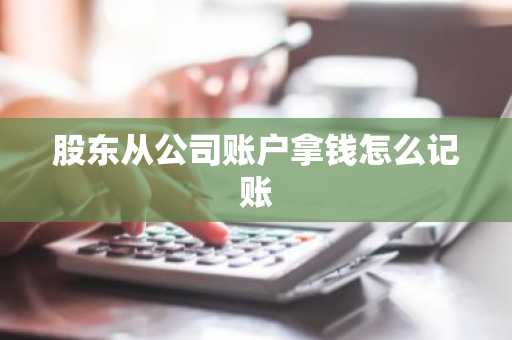 股东从公司账户拿钱怎么记账