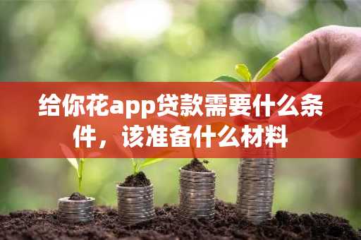给你花app贷款需要什么条件，该准备什么材料