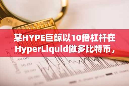 某HYPE巨鲸以10倍杠杆在HyperLiquid做多比特币，其HYPE浮盈超1100万美元