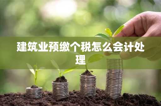 建筑业预缴个税怎么会计处理