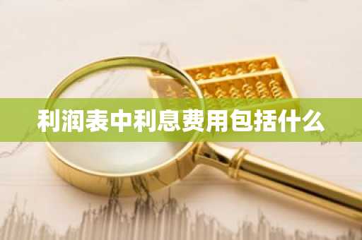 利润表中利息费用包括什么