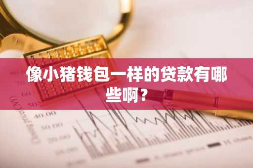 像小猪钱包一样的贷款有哪些啊？