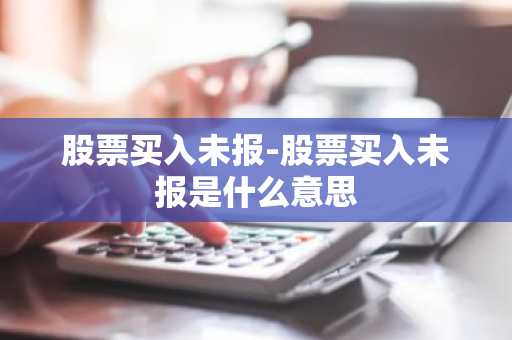 股票买入未报-股票买入未报是什么意思