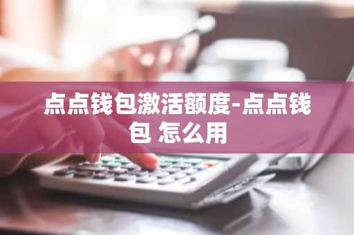 点点钱包激活额度-点点钱包 怎么用