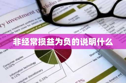 非经常损益为负的说明什么