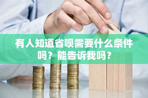 有人知道省呗需要什么条件吗？能告诉我吗？