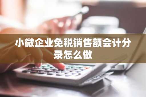 小微企业免税销售额会计分录怎么做