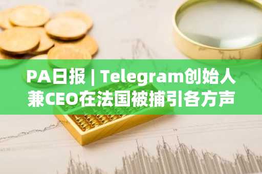 PA日报 | Telegram创始人兼CEO在法国被捕引各方声援；美国受托人反对FTX重组计划