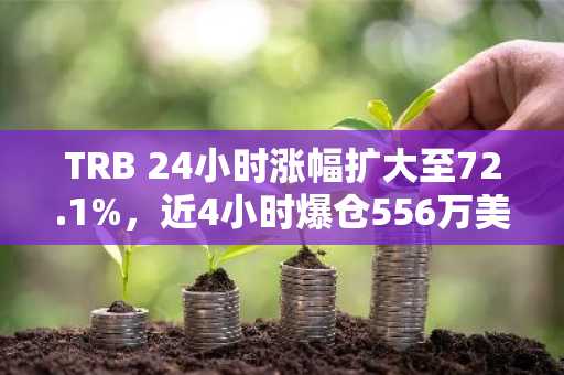 TRB 24小时涨幅扩大至72.1%，近4小时爆仓556万美元