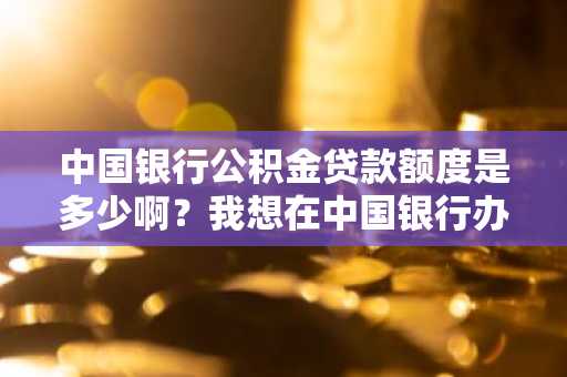 中国银行公积金贷款额度是多少啊？我想在中国银行办理贷款。