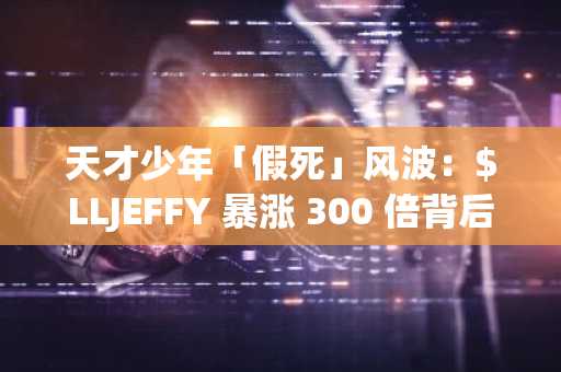 天才少年「假死」风波：$LLJEFFY 暴涨 300 倍背后的秘密