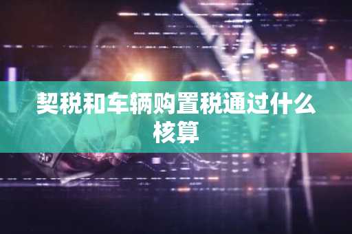 契税和车辆购置税通过什么核算