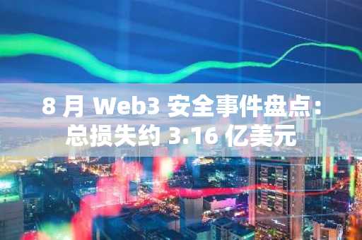8 月 Web3 安全事件盘点：总损失约 3.16 亿美元
