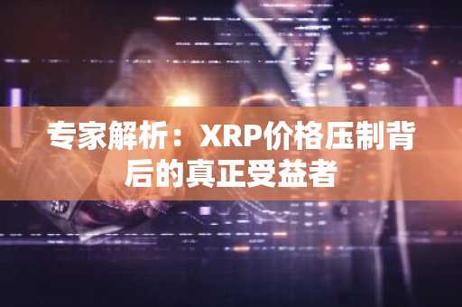 专家解析：XRP价格压制背后的真正受益者