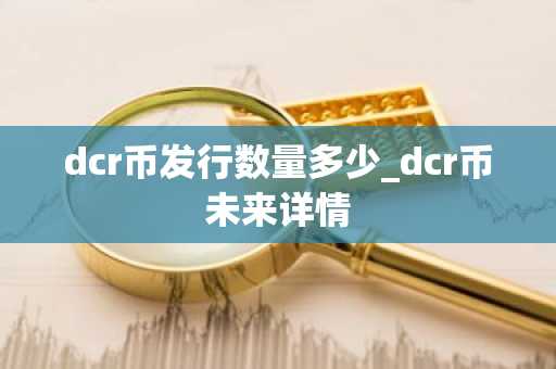 dcr币发行数量多少_dcr币未来详情