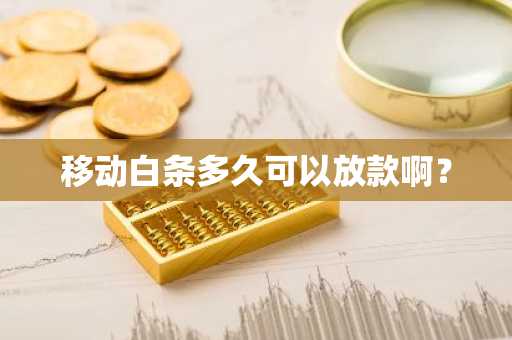 移动白条多久可以放款啊？
