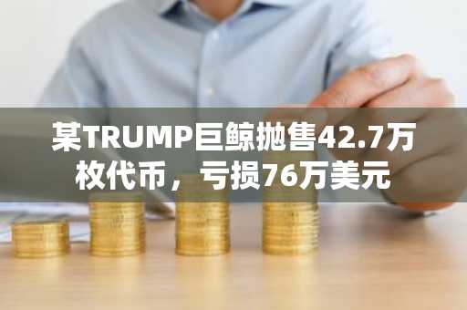 某TRUMP巨鲸抛售42.7万枚代币，亏损76万美元