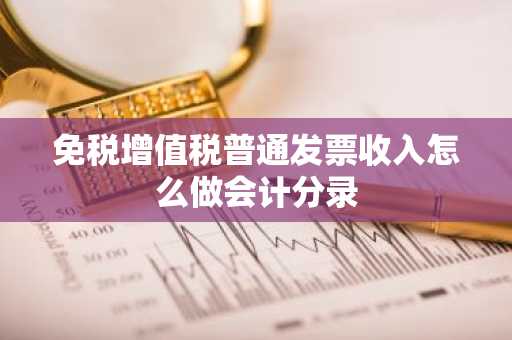 免税增值税普通发票收入怎么做会计分录