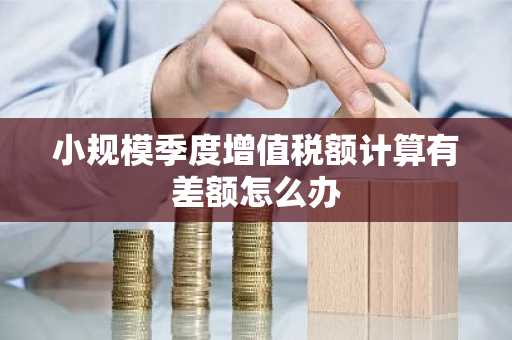 小规模季度增值税额计算有差额怎么办
