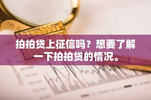 拍拍贷上征信吗？想要了解一下拍拍贷的情况。