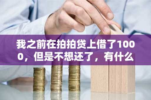 我之前在拍拍贷上借了1000，但是不想还了，有什么后果吗？