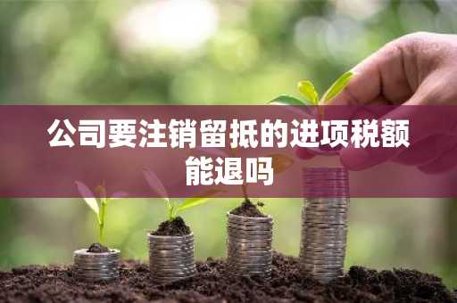 公司要注销留抵的进项税额能退吗