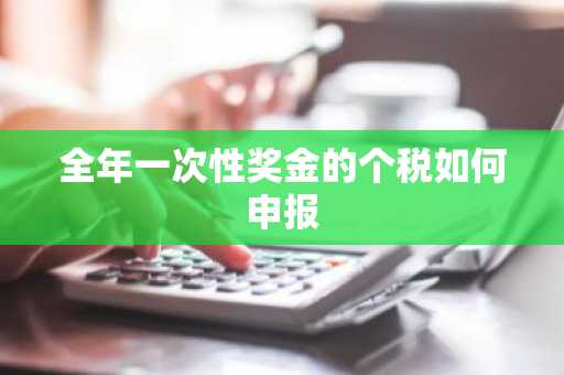 全年一次性奖金的个税如何申报
