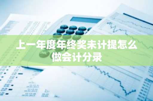 上一年度年终奖未计提怎么做会计分录