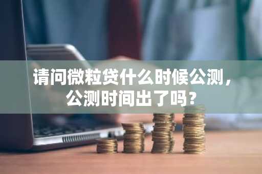 请问微粒贷什么时候公测，公测时间出了吗？