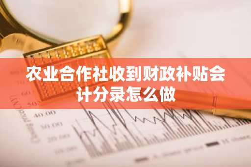 农业合作社收到财政补贴会计分录怎么做