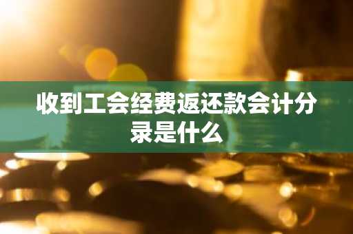 收到工会经费返还款会计分录是什么